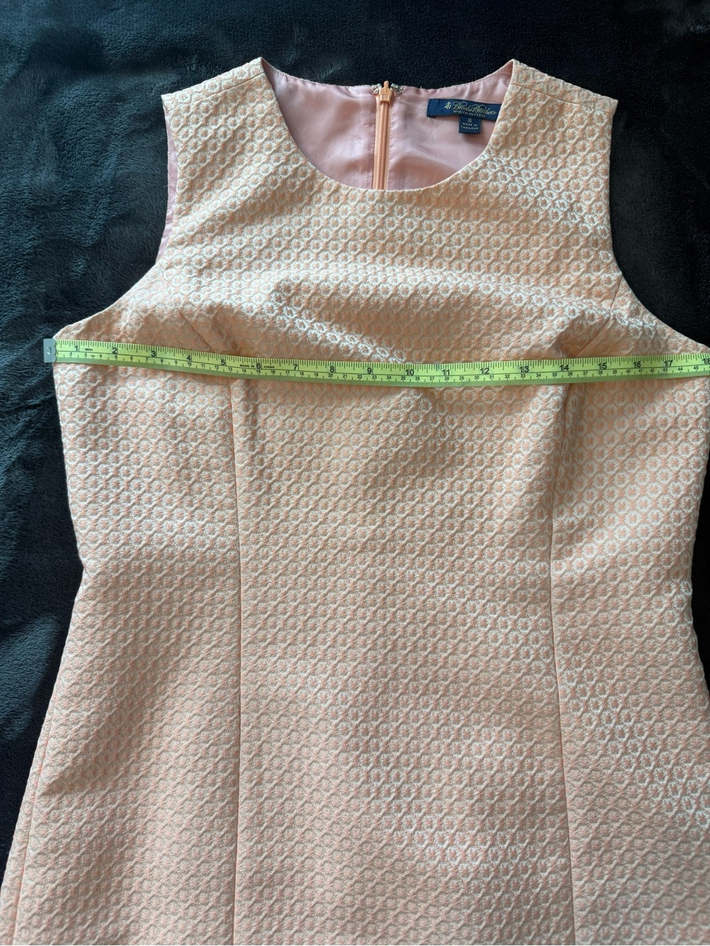 Brooks Brothers Coastal Peach Sleeveless Sheath Dress - Picture 6 of 9